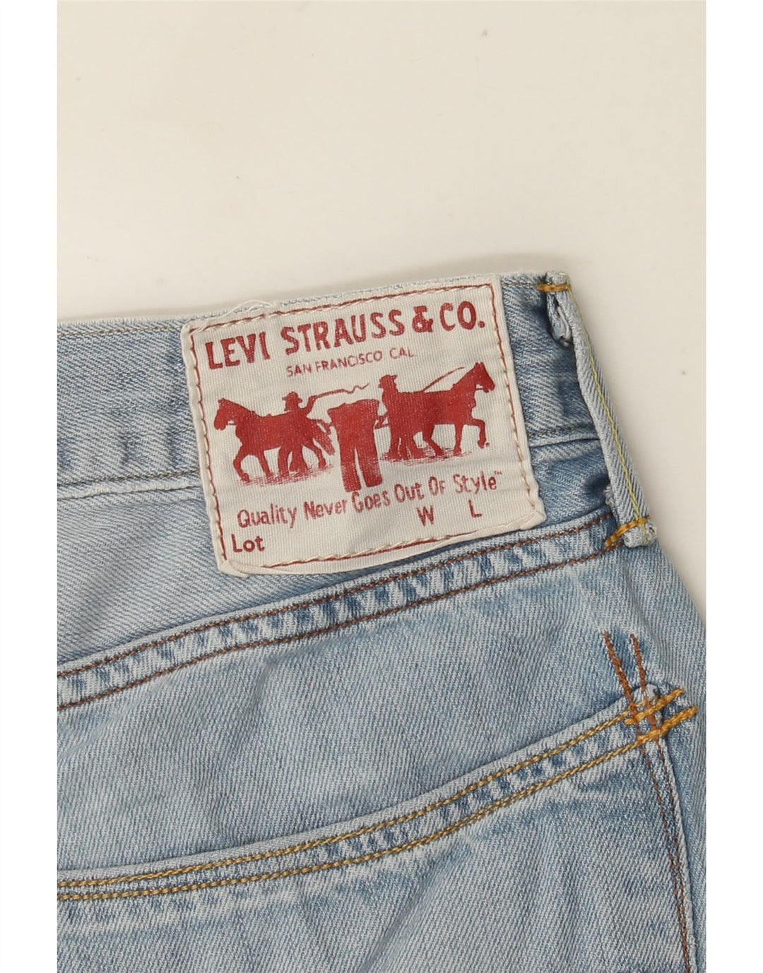 Ανδρικό τζιν σορτς Levi's 504 W32 μεσαίο μπλε βαμβακερό