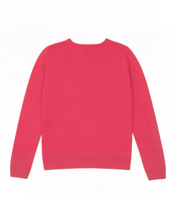 Marks & Spencer Γυναικείο πουλόβερ με λαιμόκαυστο UK 14 Medium Pink Acrylic