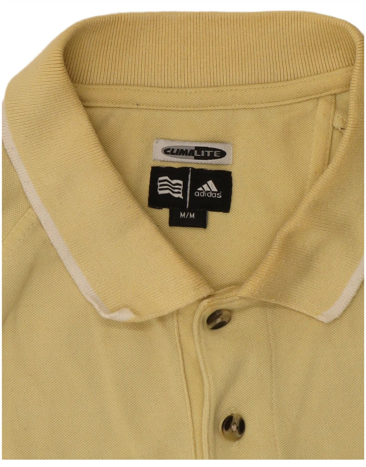 Ανδρικό πουκάμισο Adidas Climalite Polo μεσαίο κίτρινο