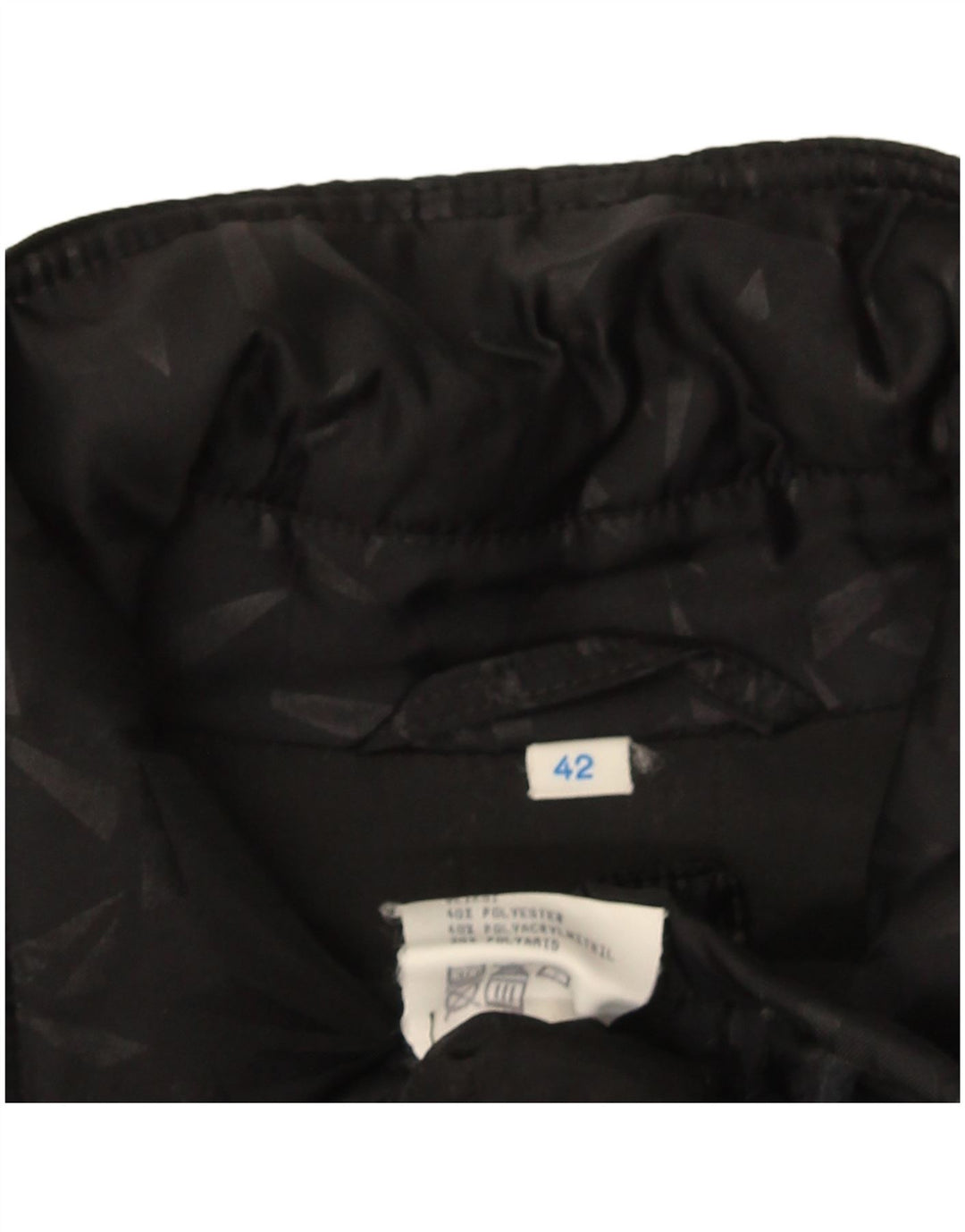 Vintage Γυναικείο Oversized Windbreaker Coat IT 42 Medium Black Geometric