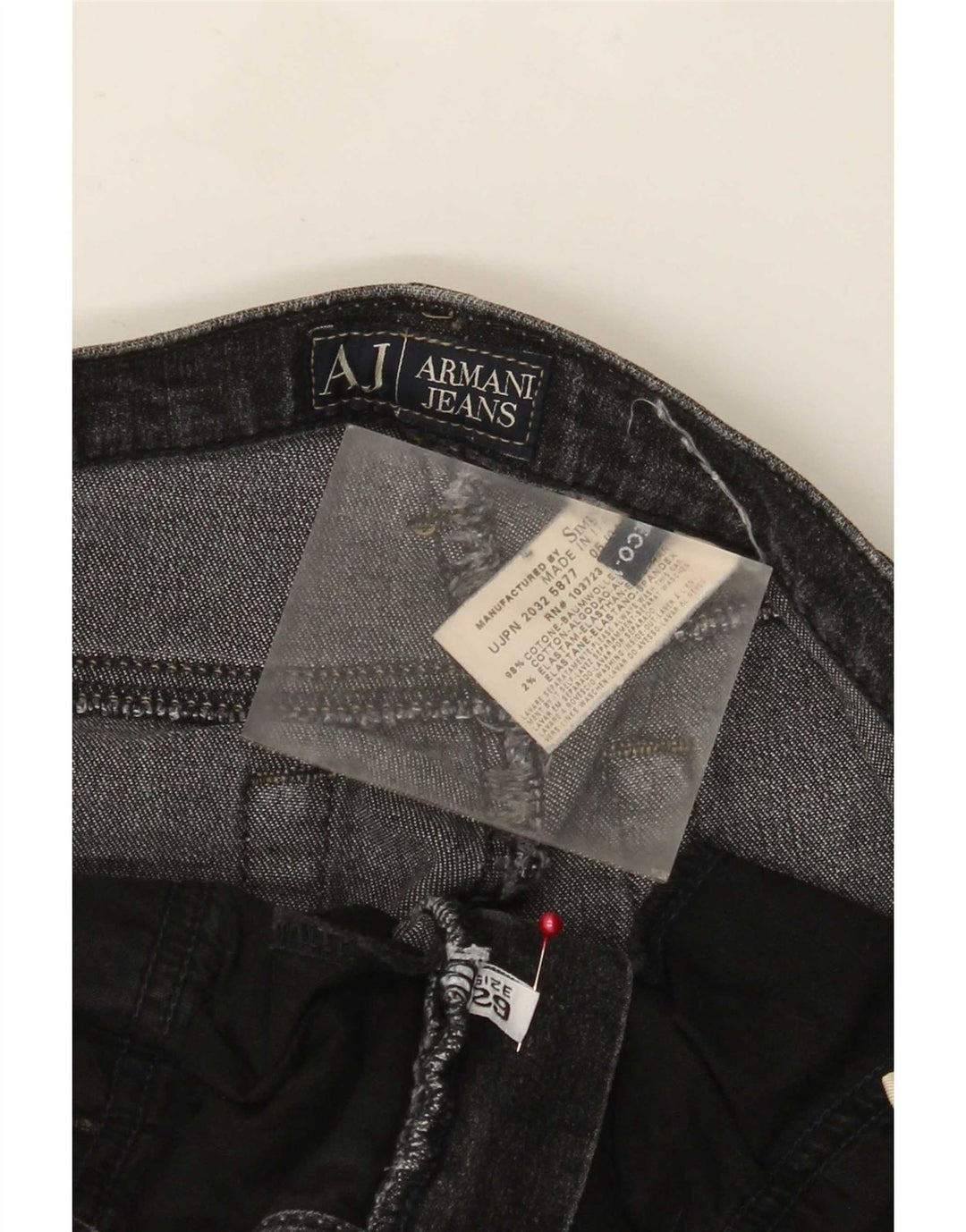 Armani Γυναικείο Bootcut Jeans W29 L28 Μαύρο βαμβακερό