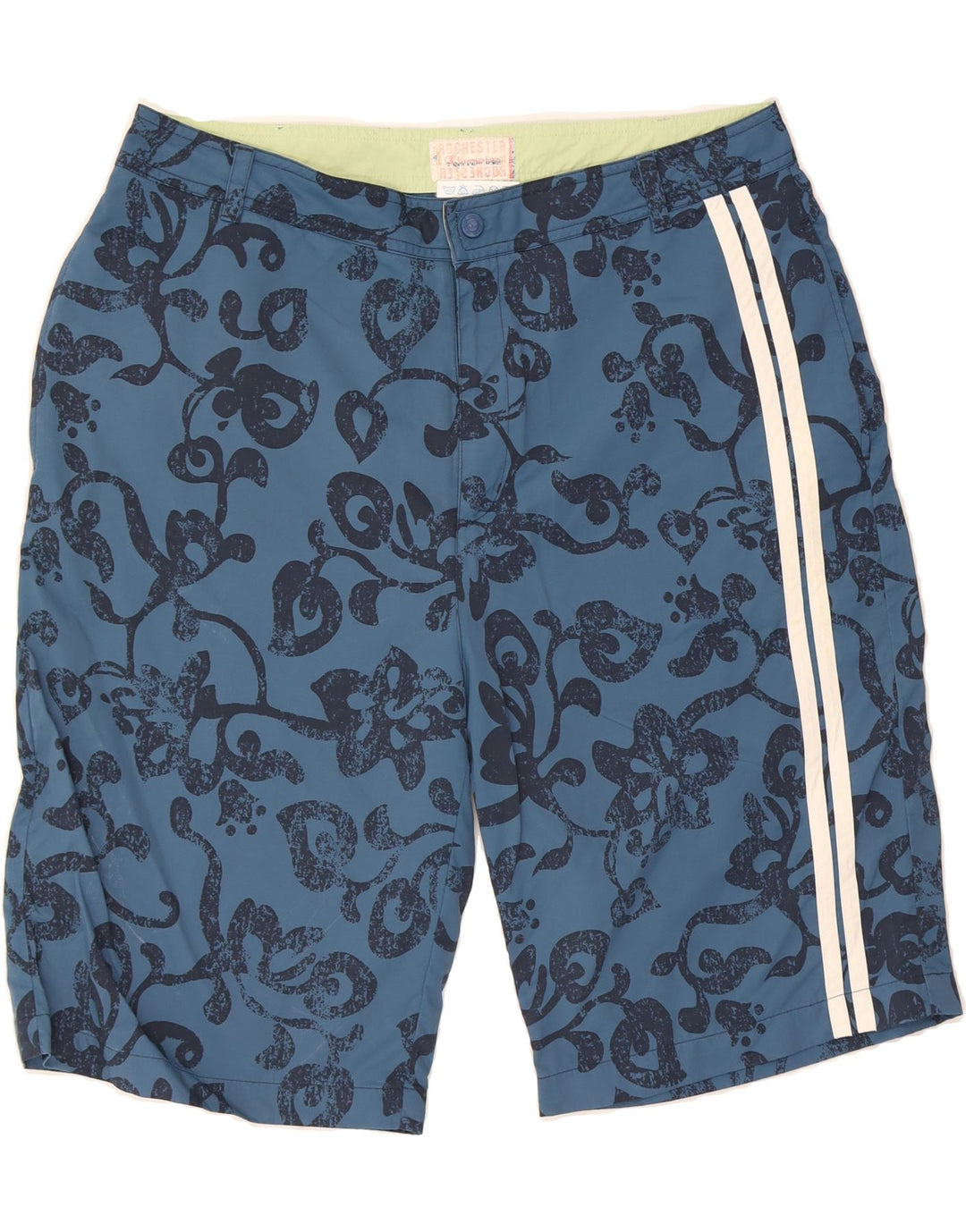 CHAMPION Mens Chino Shorts W34 Large  Blue Floral Polyamide Vintage Champion and Second-Hand Champion from Messina Hembry 
