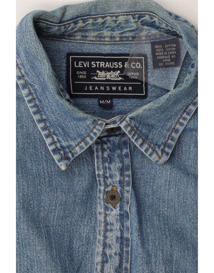 Ανδρικό κοντομάνικο τζιν πουκάμισο Levi's μεσαίο μπλε βαμβακερό