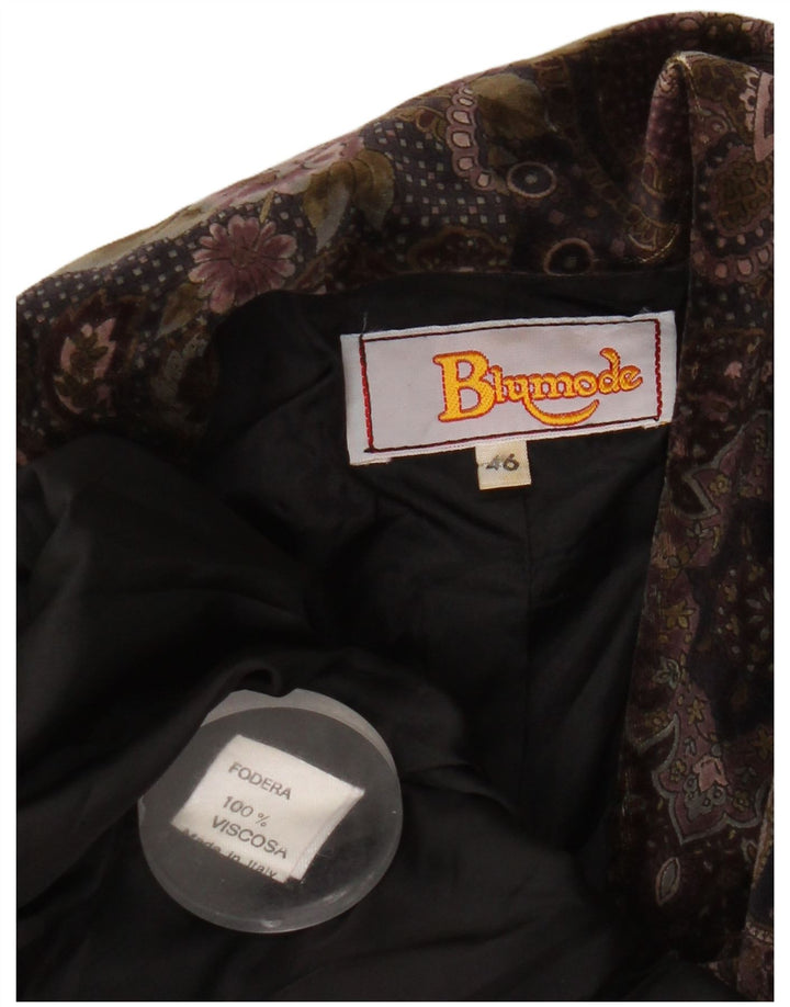 Blumode Γυναικείο Μπουφάν σακάκι με 2 κουμπιά EU 46 XL Καφέ Floral