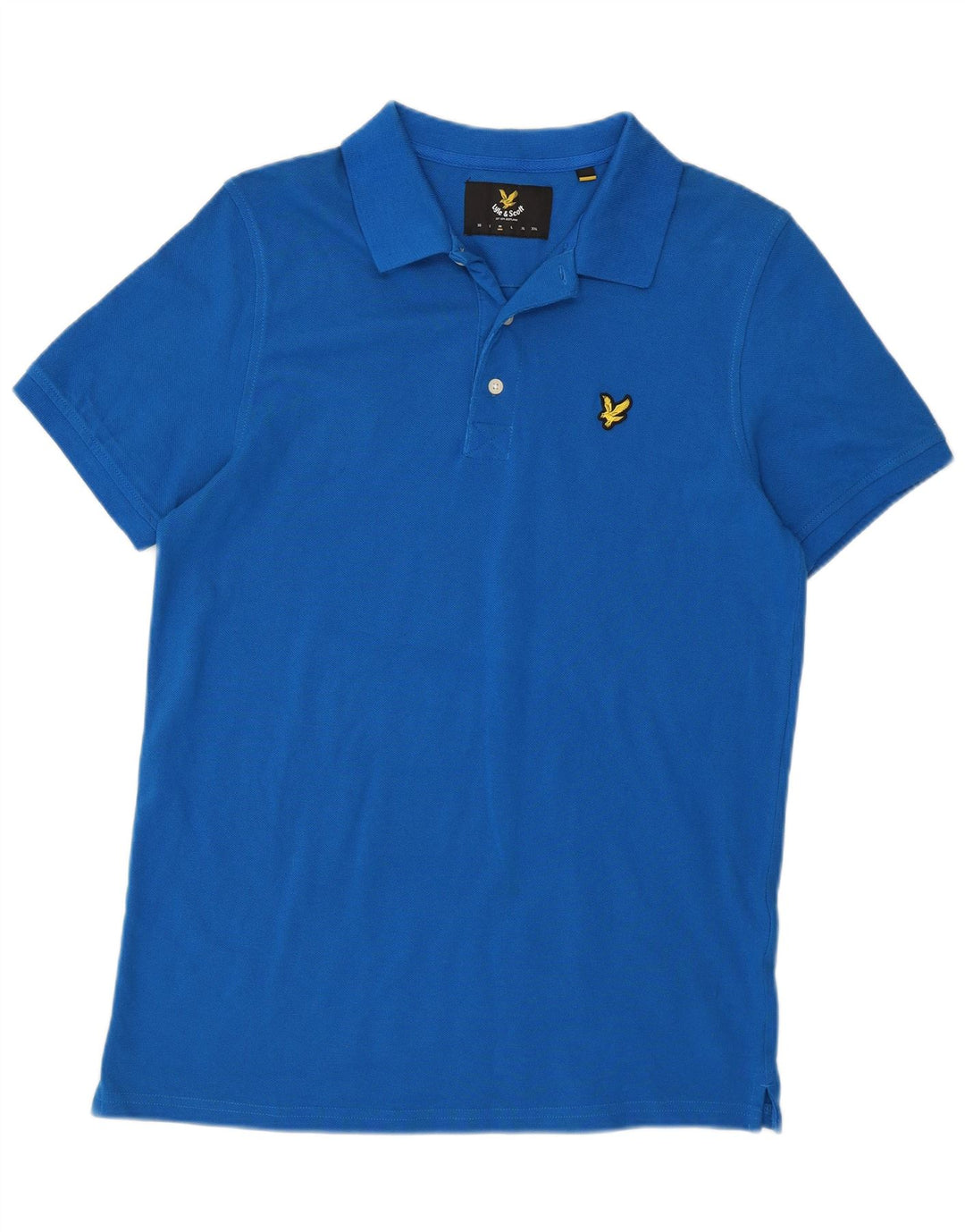 Ανδρικό πουκάμισο πόλο Lyle & Scott, μεσαίο μπλε βαμβακερό