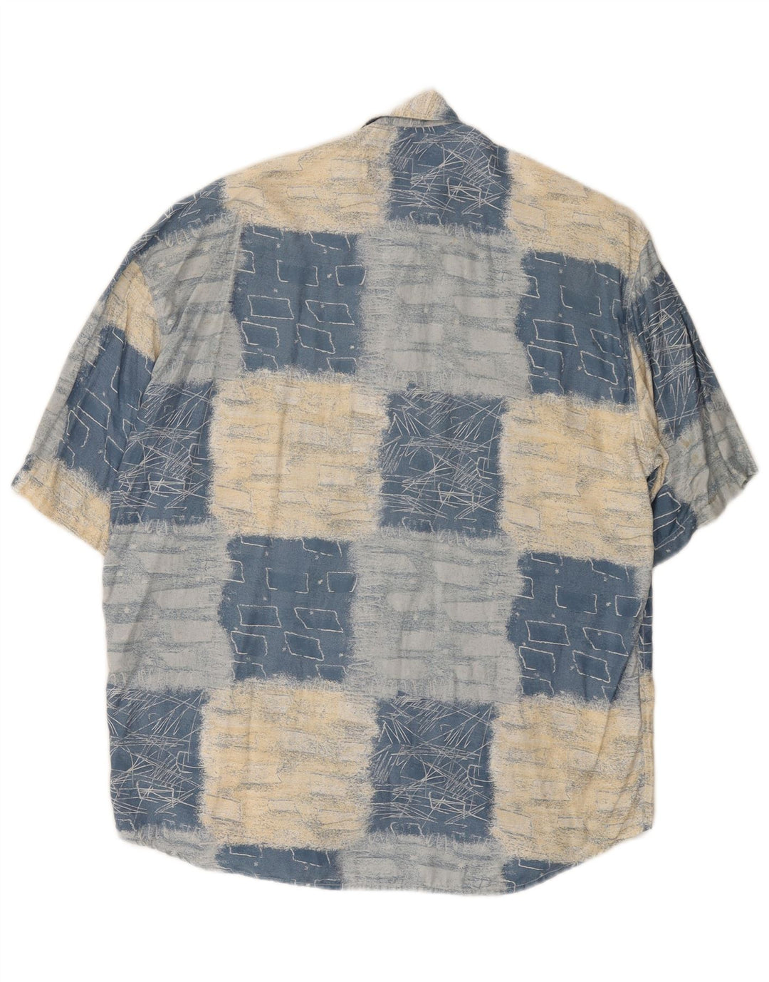 Ανδρικό κοντομάνικο πουκάμισο RAYBEST, μεσαίο μπλε γεωμετρικό