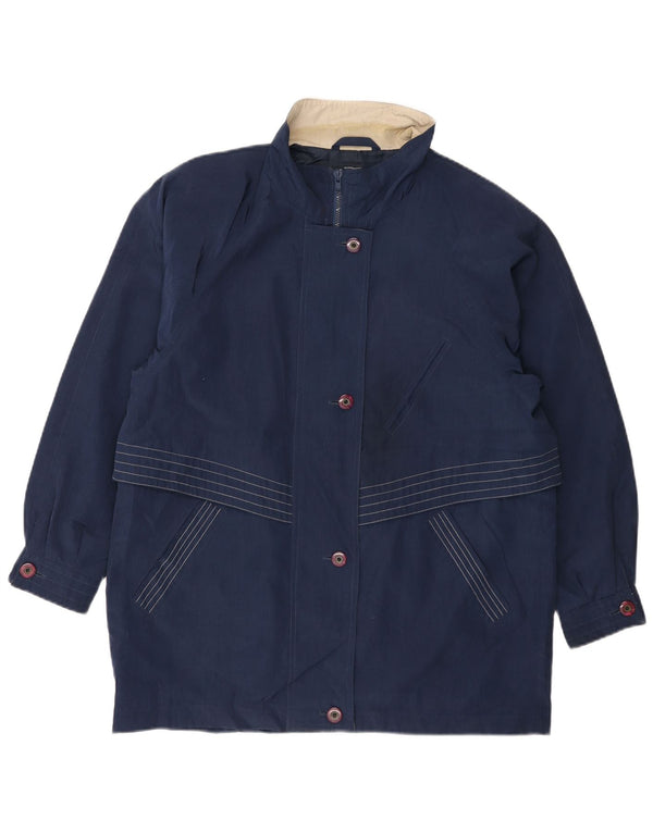 LONDON FOG Γυναικείο παλτό μεγάλου μεγέθους Windbreaker UK 14 Medium Navy Blue