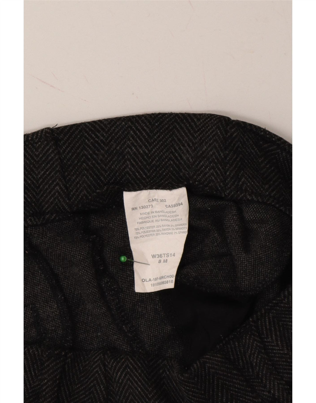LEE Womens Riders Casual Trousers US 8 Medium W30 L26 Grey Herringbone Vintage Lee and Second-Hand Lee from Messina Hembry 