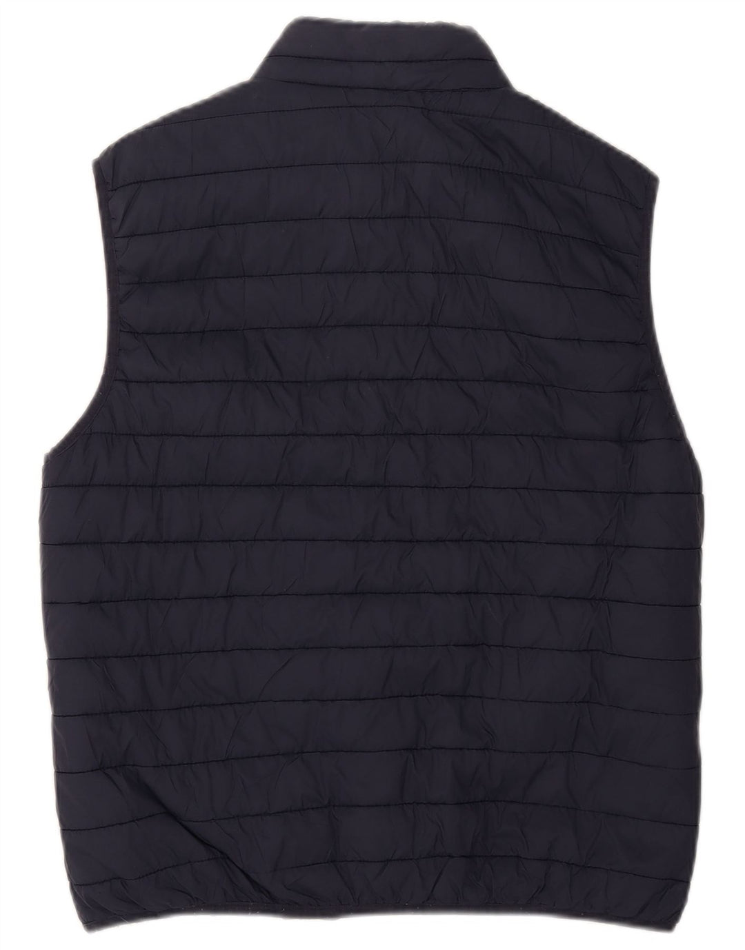 Zara Ανδρικό padded Gilet UK 40 Large Navy Blue Polyester