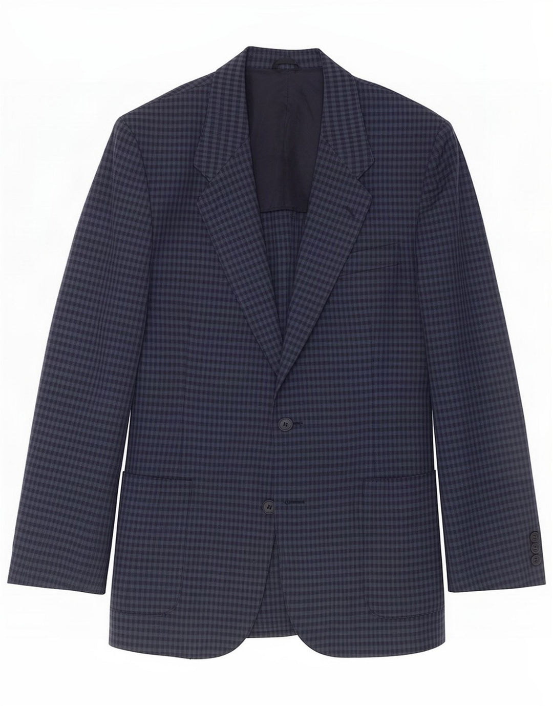 Vintage Ανδρικό σακάκι με 2 κουμπιά σακάκι IT 50 Large Navy Blue Gingham