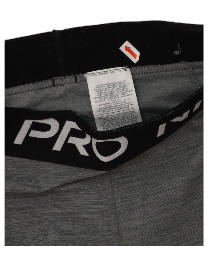 NIKE Womens Dri Fit Graphic Leggings UK 10 Small Grey Polyester Vintage Nike and Second-Hand Nike from Messina Hembry 