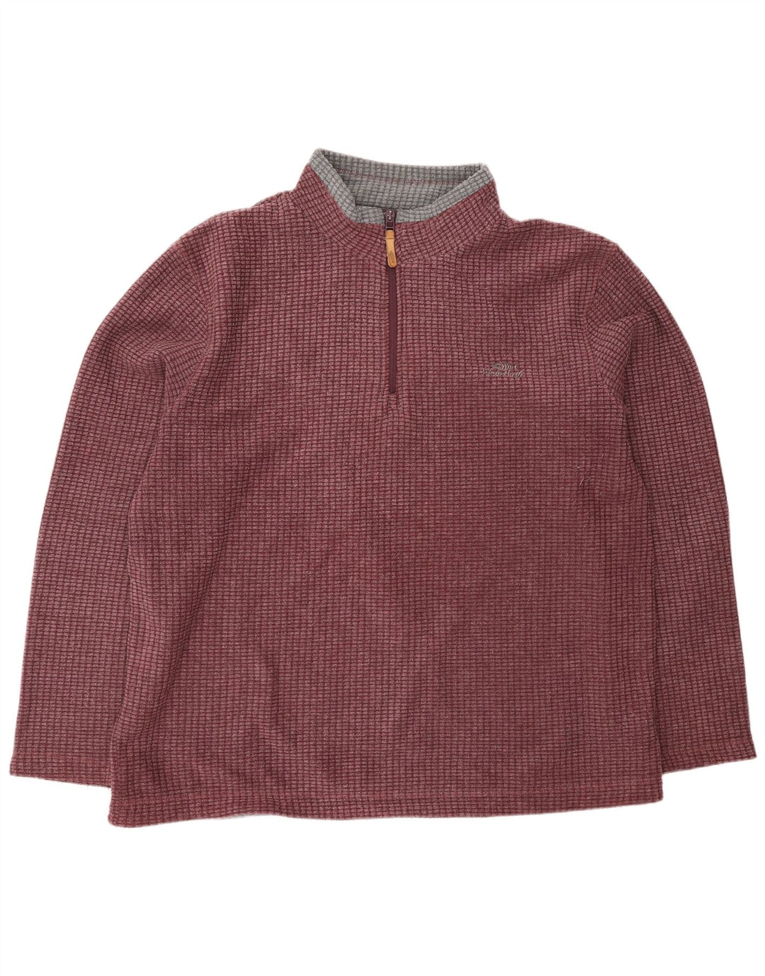 Weird Fish Ανδρικό Φούτερ με φερμουάρ Jumper 2XL Βουργουνδί Πολυεστέρας