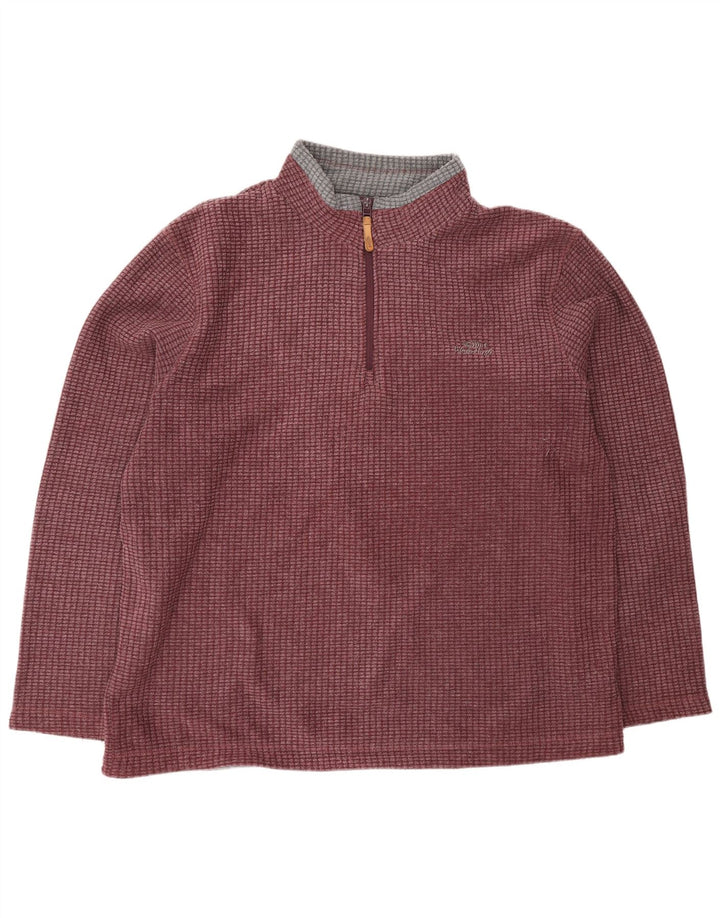 Weird Fish Ανδρικό Φούτερ με φερμουάρ Jumper 2XL Βουργουνδί Πολυεστέρας