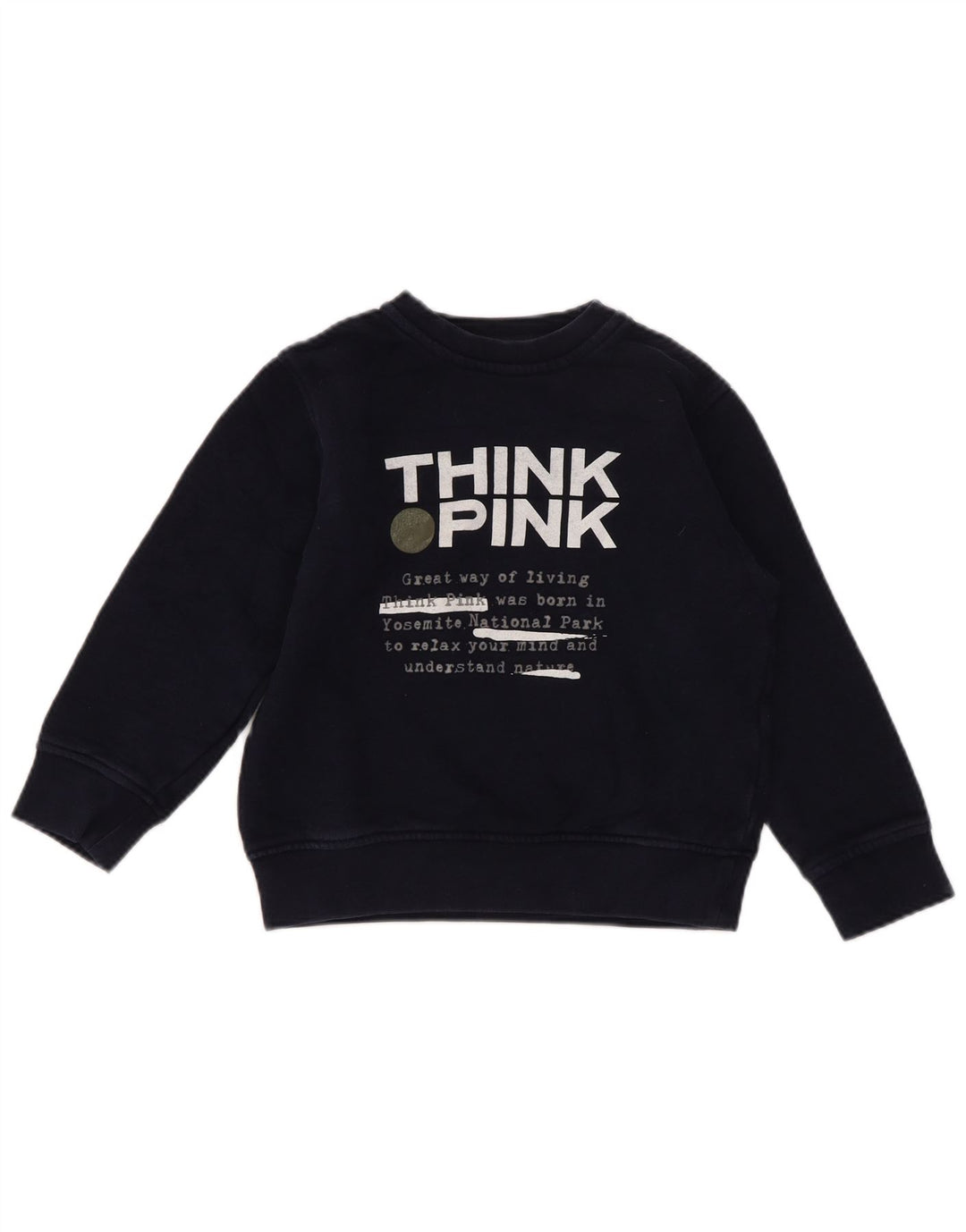 Σκεφτείτε Pink Boys Graphic Φούτερ με κανονική εφαρμογή Jumper 4-5 ετών Navy Blue