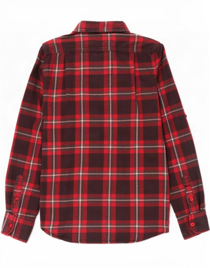Ανδρικό πουκάμισο Superdry Φανελένιο μεγάλο κόκκινο βαμβακερό