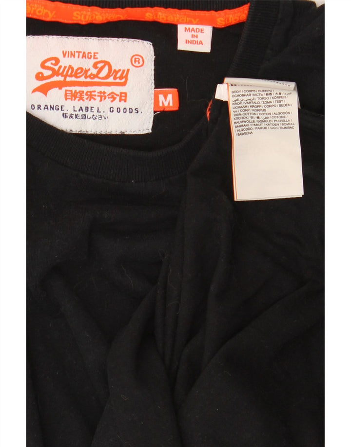 Ανδρικό T-Shirt Superdry Top Μεσαίο μαύρο βαμβακερό