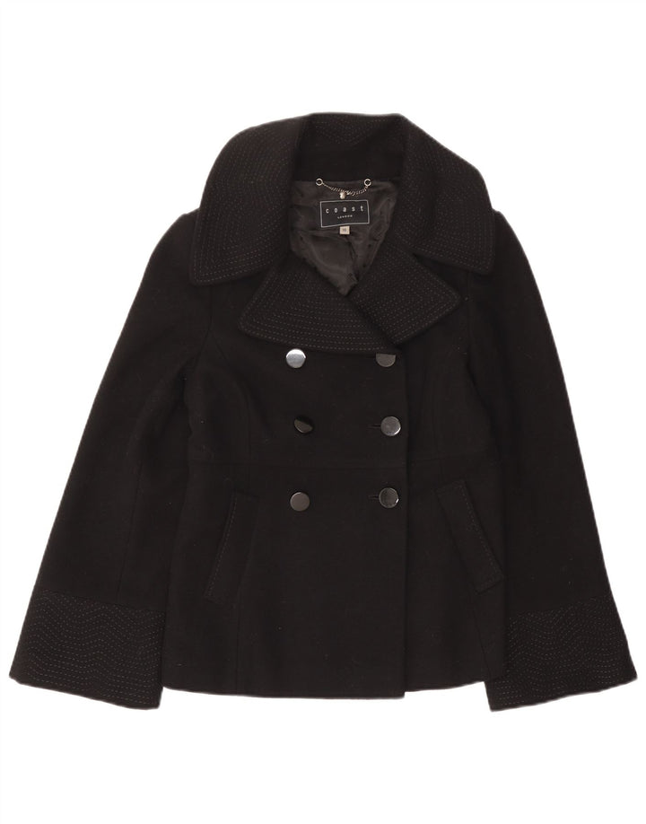 Γυναικείο Coast Pea Coat UK 10 Small Black Wool
