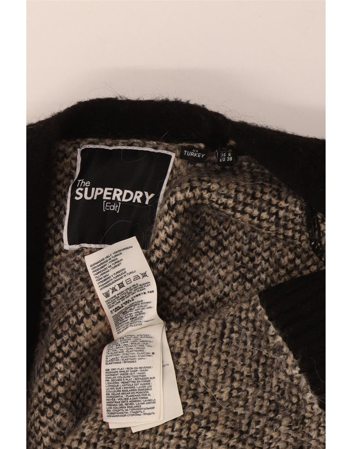 Superdry Γυναικείο πουλόβερ μακράς μεγάλης ζακέτας UK 10 Small μαύρο