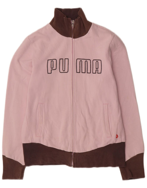 Γυναικεία αθλητική φόρμα γραφικών Puma Top Jacket UK 14 Large Pink Colourblock