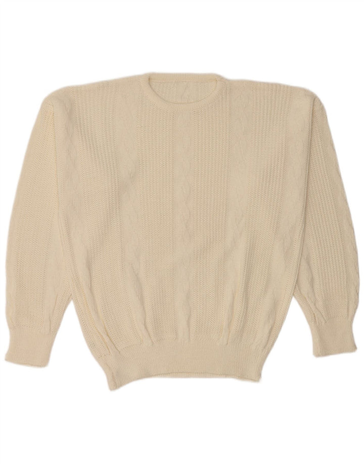 Ανδρικό πουλόβερ με λαιμόκοψη VINTAGE IT 52 Μεγάλο Λευκό Ακρυλικό