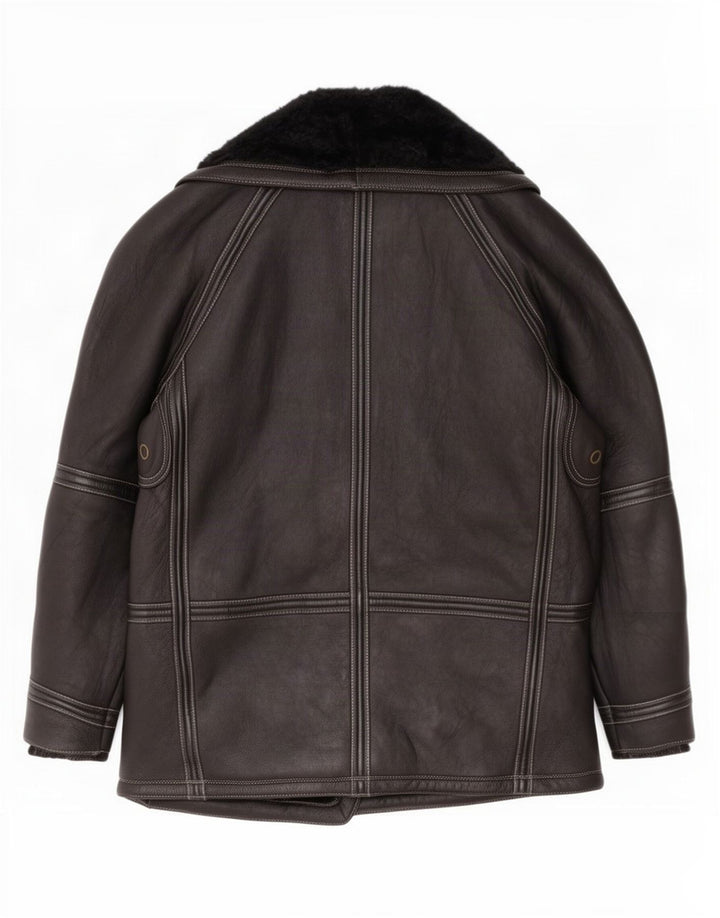 Vintage Ανδρικό Shearling Jacket UK 42 XL Μαύρο