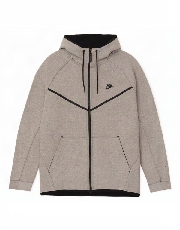 Ανδρικό πουλόβερ με κουκούλα με φερμουάρ Nike XL γκρι βαμβακερό