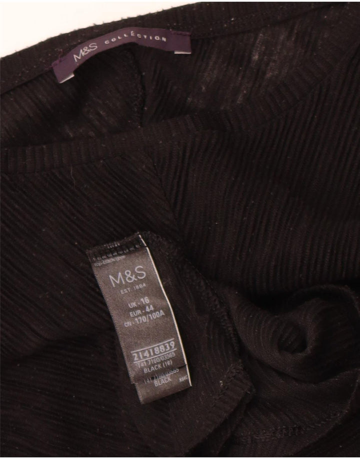 Marks & Spencer Γυναικεία Μπλούζα Τοπ UK 16 Large Black Polyester