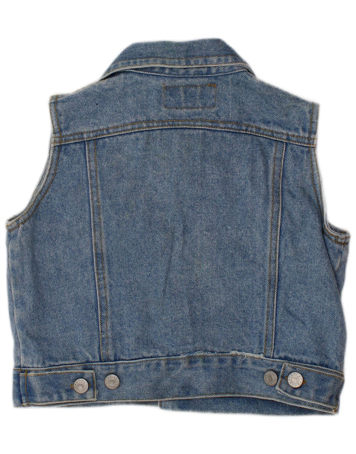 ROCKY Boys Denim Gilet 3-4 Years Blue Cotton