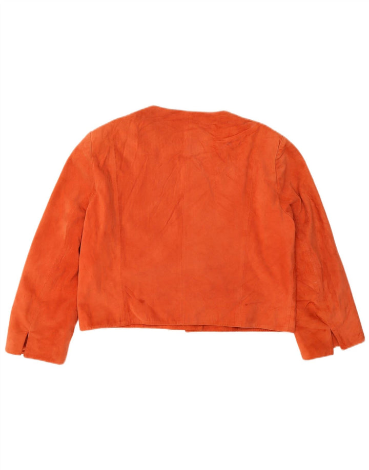 Conbipel Γυναικείο Μπουφάν 3/4 μανίκι Suede IT 44 Δερμάτινο μεσαίο πορτοκαλί