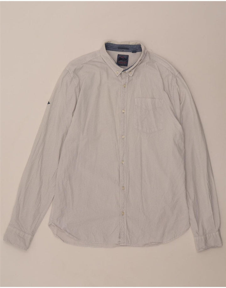Ανδρικό πουκάμισο Superdry 2XL Βαμβακερό με γκρι στίγματα