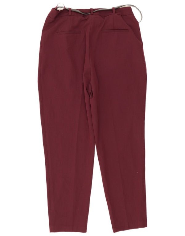 Oasis γυναικείο παντελόνι Chino UK 12 Medium W30 L28 Burgundy