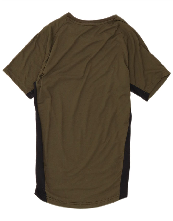 Ανδρικό T-Shirt Puma Top Small Khaki Colorblock Polyester