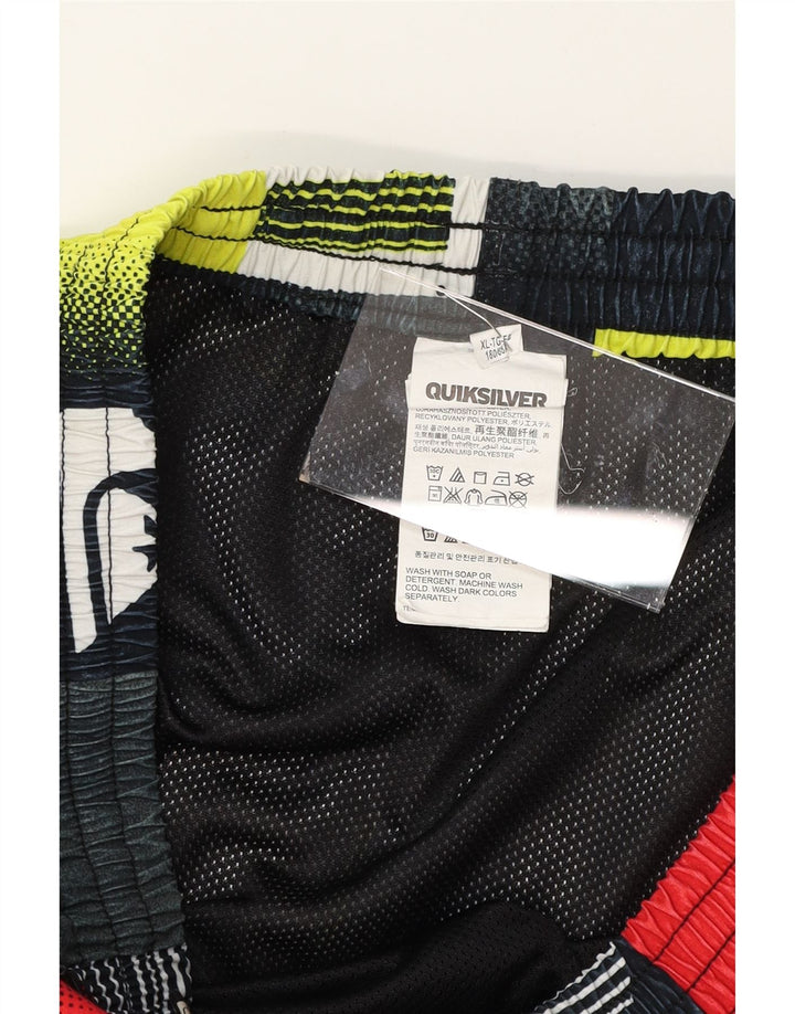 QUIKSILVER Mens Swimming Shorts XL  Multicoloured Patchwork Polyester Vintage Quiksilver and Second-Hand Quiksilver from Messina Hembry 