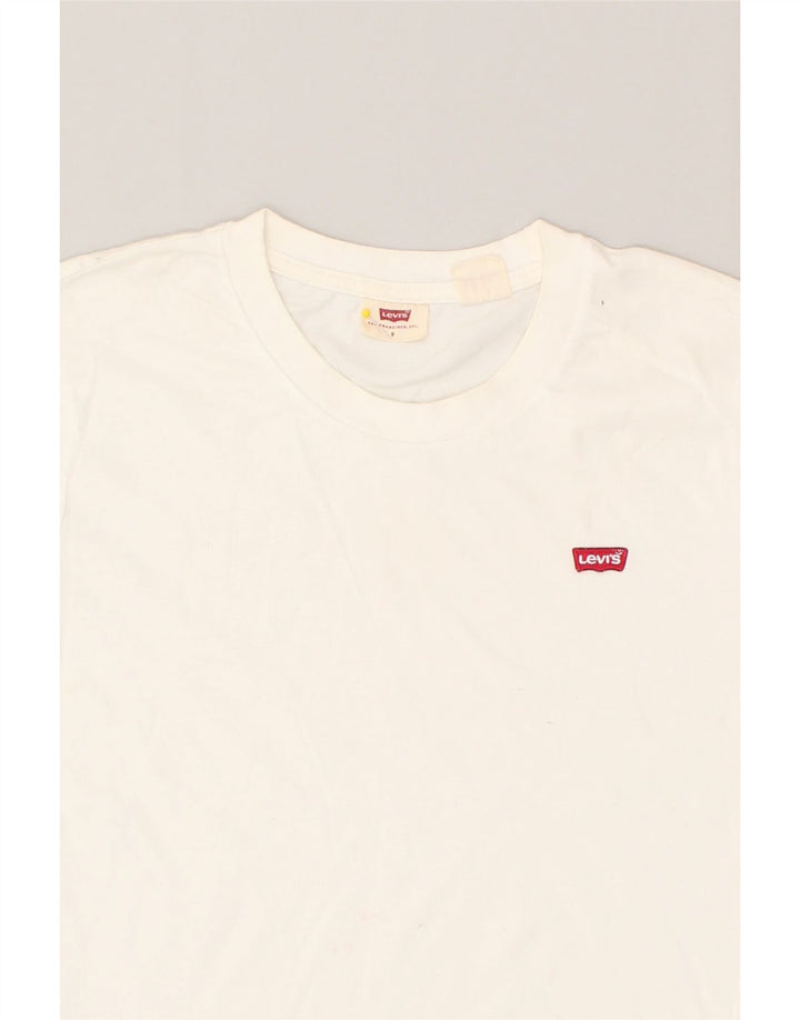 LEVI'S Womens T-Shirt Top UK 10 Small White | Vintage Levi's | Thrift | Second-Hand Levi's | Used Clothing | Messina Hembry 
