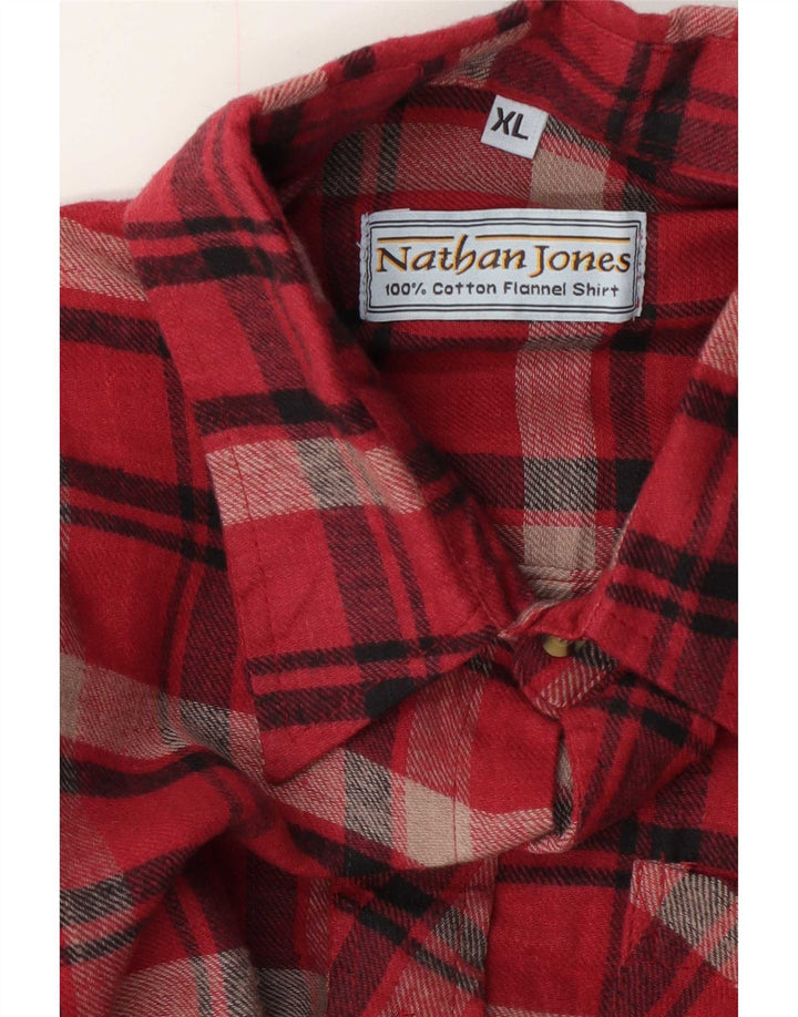 Ανδρικό φανελένιο πουκάμισο Nathan Jones XL Κόκκινο βαμβακερό