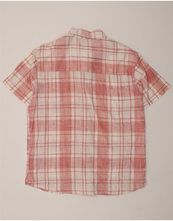 Ανδρικό κοντομάνικο πουκάμισο Mountain Warehouse XL Pink Check Cotton