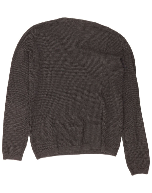 Ανδρικό πουλόβερ Zara Crew Neck Jumper Large Grey