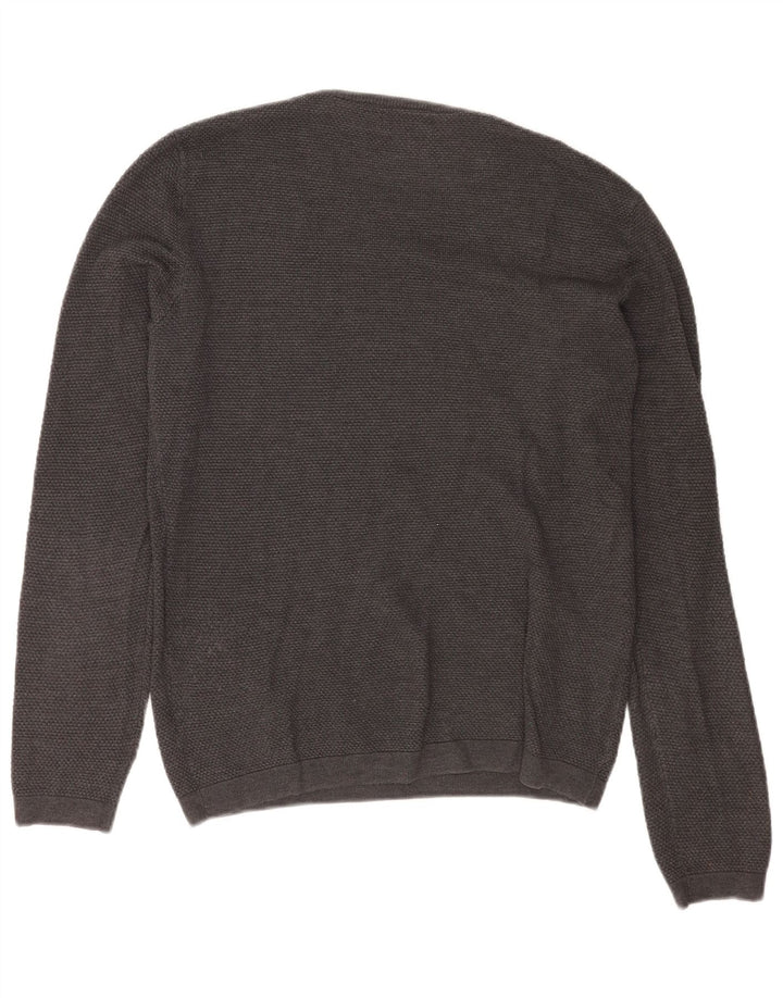 Ανδρικό πουλόβερ Zara Crew Neck Jumper Large Grey