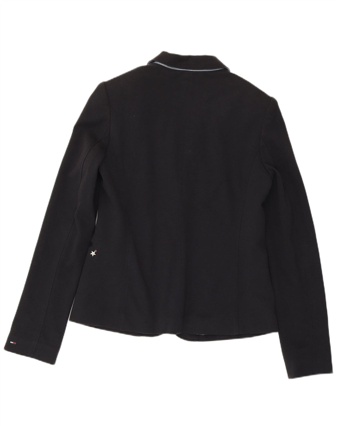 TOMMY HILFIGER Γυναικείο σακάκι 1 κουμπιού σακάκι UK 14 μεγάλο μπλε από βαμβάκι