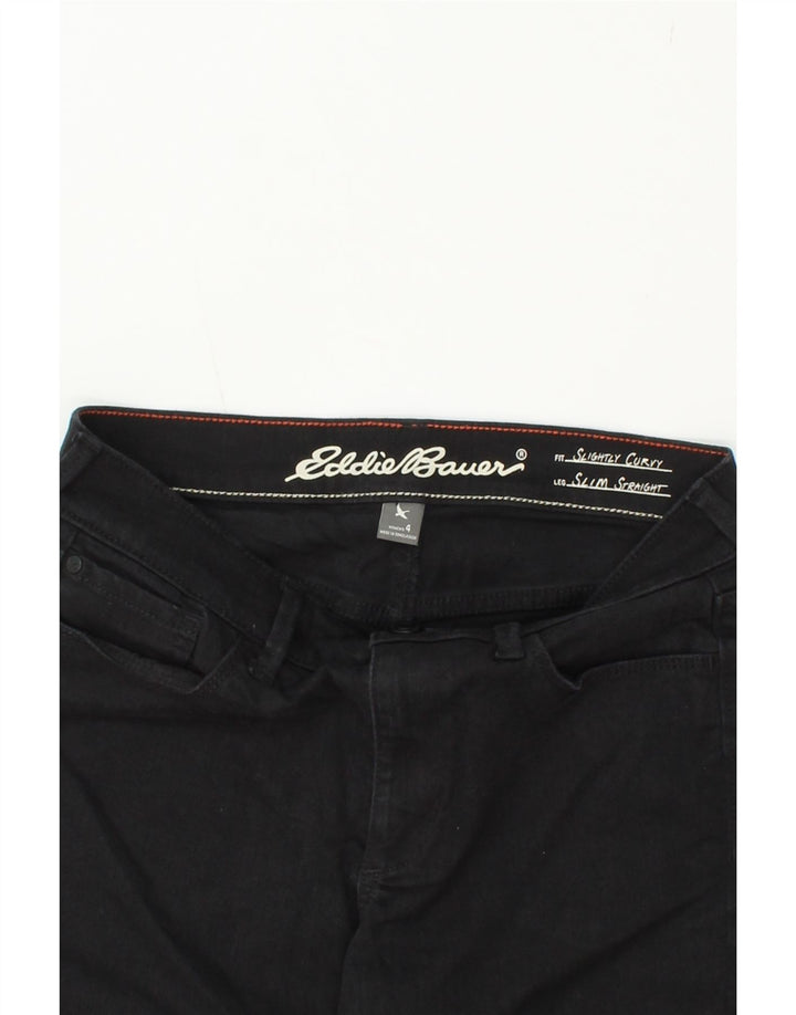 EDDIE BAUER Womens Slight Curve Straight Jeans US 4 Small W27 L30  Black Vintage Eddie Bauer and Second-Hand Eddie Bauer from Messina Hembry 