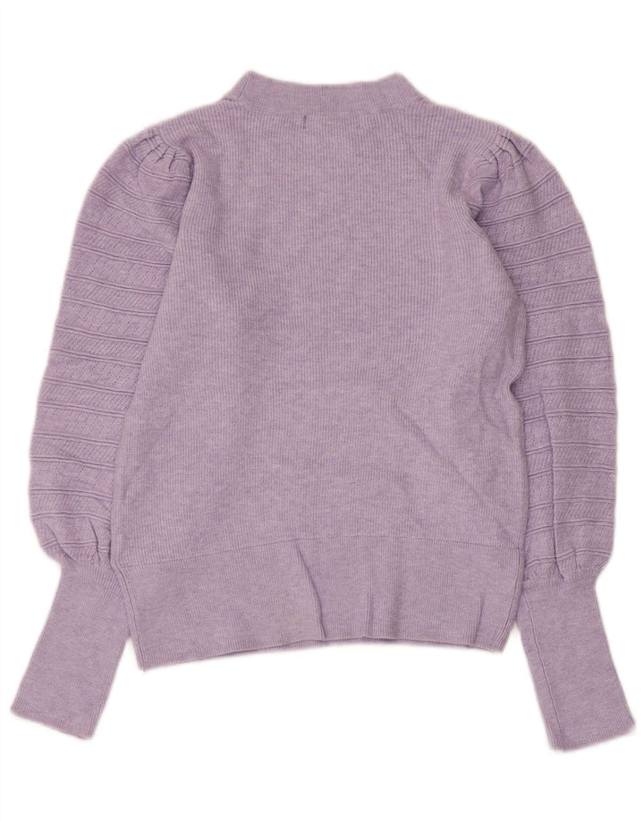 MARKS & SPENCER Γυναικείο πουλόβερ Crop Crew Neck Jumper UK 8 Small Purple