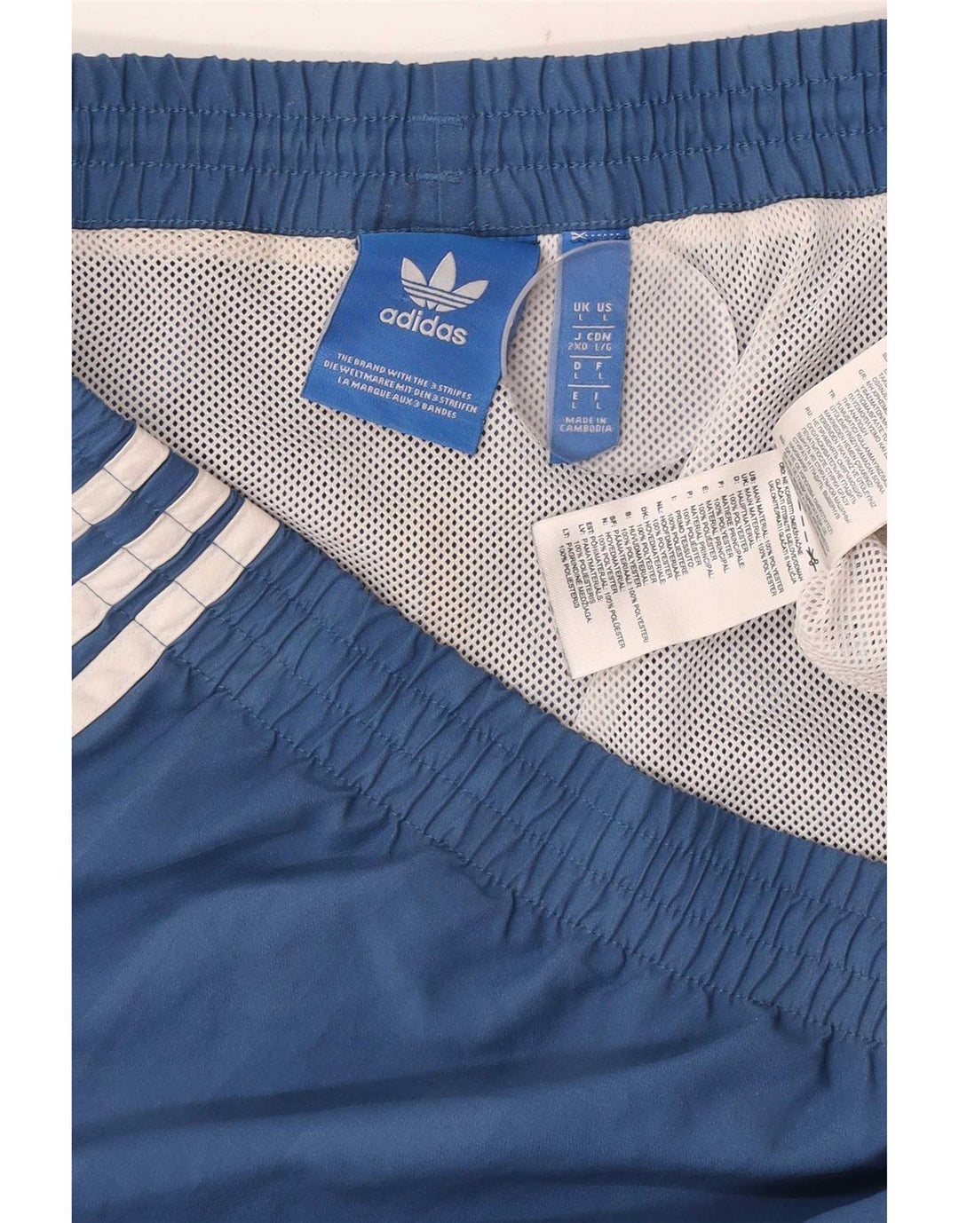 Ανδρικό αθλητικό σορτς Adidas μεγάλο μπλε πολυεστέρα