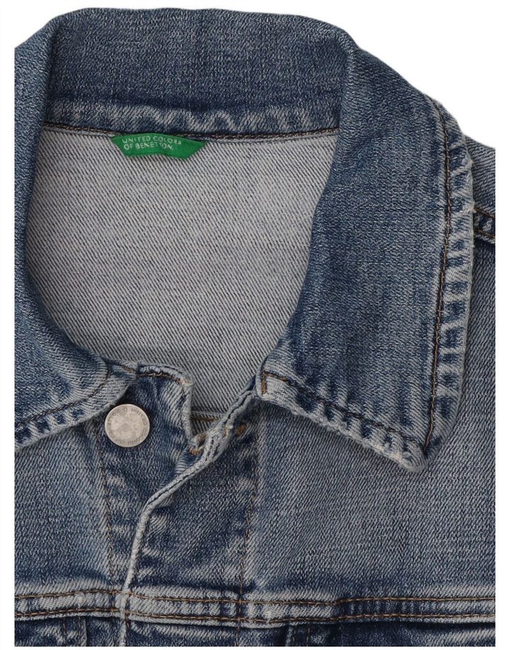 Benetton Γυναικείο Τζιν Μπουφάν UK 10 Small Blue