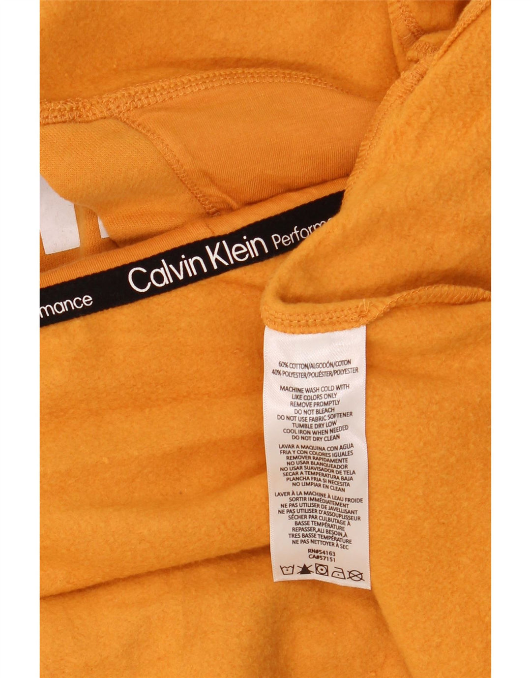 CALVIN KLEIN Γυναικείο άλμα με κουκούλα μεγάλου μεγέθους Crop UK 10 Small Yellow