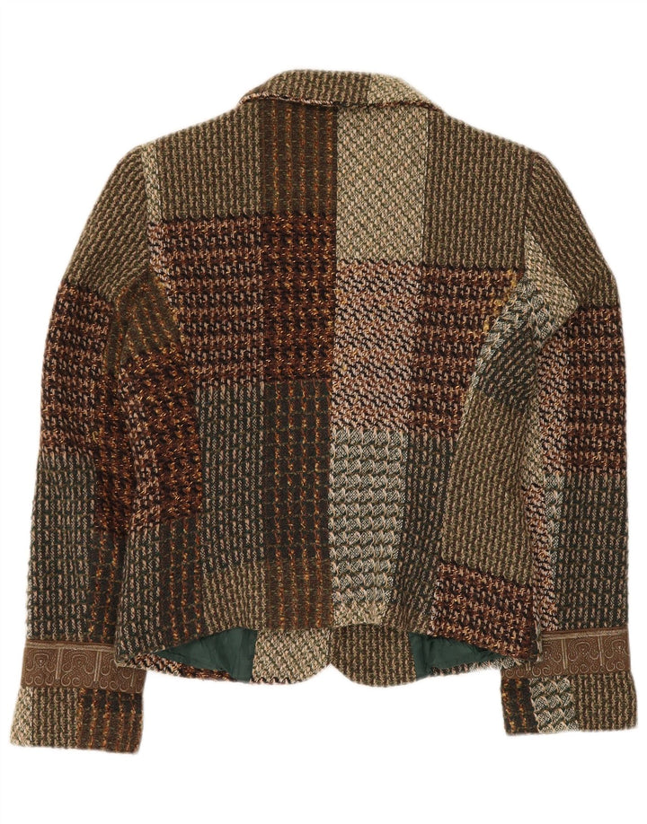 HALFON Γυναικείο σακάκι 2 κουμπιών σακάκι IT 46 μεγάλο πολύχρωμο συνονθύλευμα