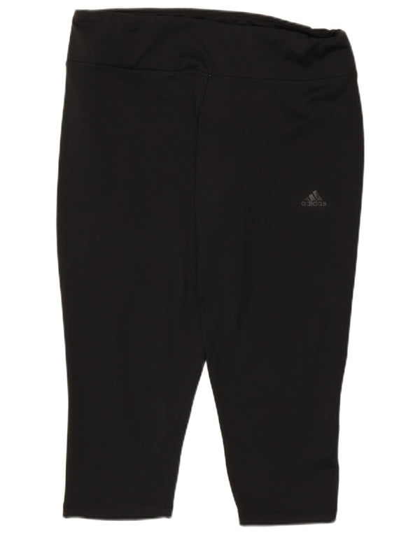 Adidas Γυναικεία κολάν Capri Climalite UK 16/18 μεγάλο μαύρο πολυεστέρα