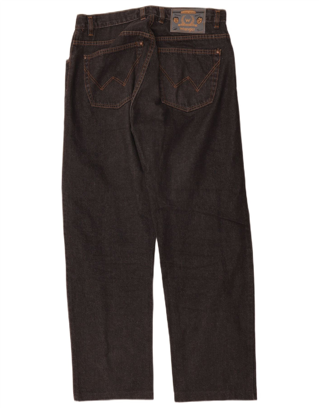 Ανδρικό τζιν Wrangler ίσιο W32 L29 μαύρο βαμβακερό