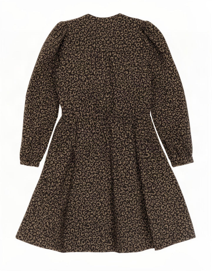 Massimo Dutti Γυναικείο σακάκι με 1 κουμπί EU 34 2XS Μαύρο Animal Print
