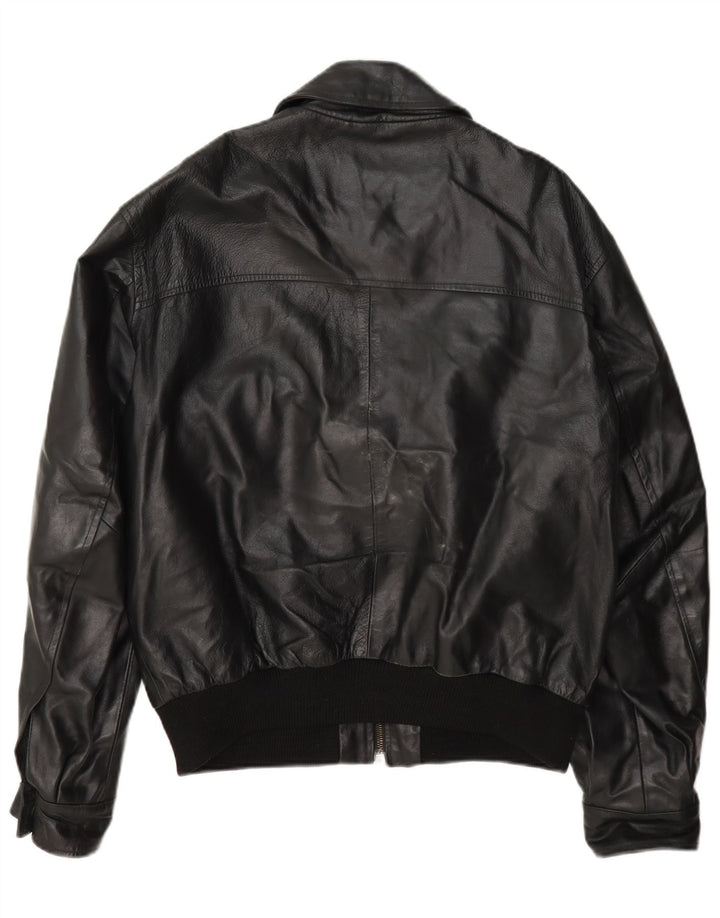 Ανδρικό δερμάτινο μπουφάν John Roose UK 38 Medium Black