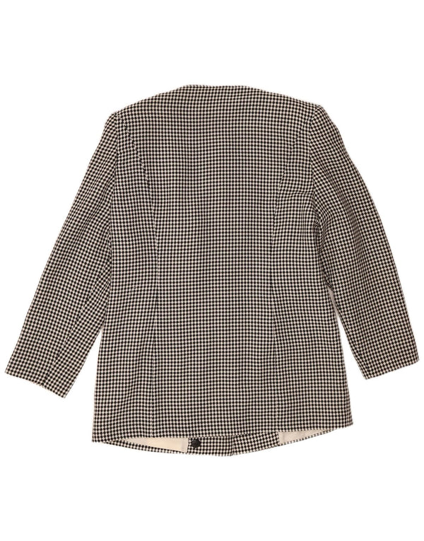 Vintage Γυναικείο Μπουφάν Blazer με 7 κουμπιά IT 44 Medium Black Spotted Polyester